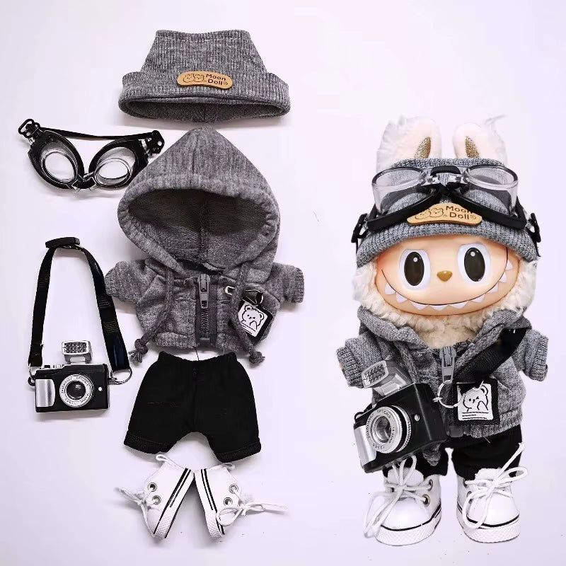 Hoodie Camera Headphones for Labubu