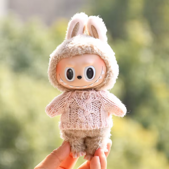 17Cm Hot Labubu Doll Clothes Fashion Clothes Colorful Sweater Cardigan for 17Cm Doll Clothes Dolls Accessories Collect Gift