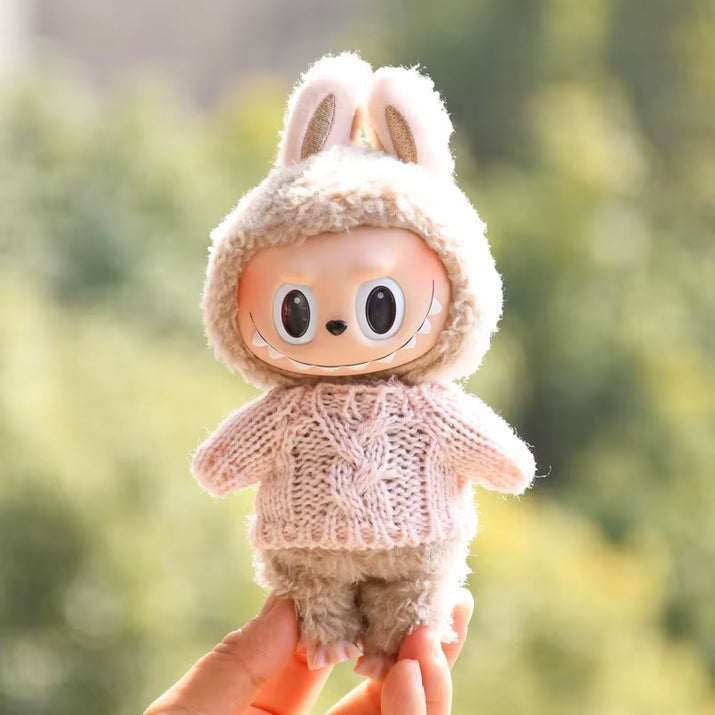 17Cm Hot Labubu Doll Clothes Fashion Clothes Colorful Sweater Cardigan for 17Cm Doll Clothes Dolls Accessories Collect Gift