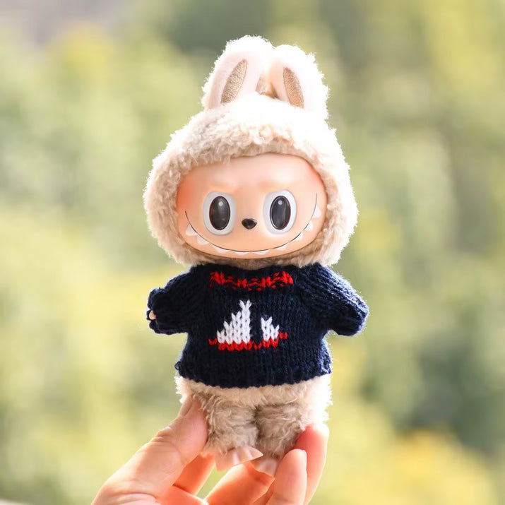 17Cm Hot Labubu Doll Clothes Fashion Clothes Colorful Sweater Cardigan for 17Cm Doll Clothes Dolls Accessories Collect Gift