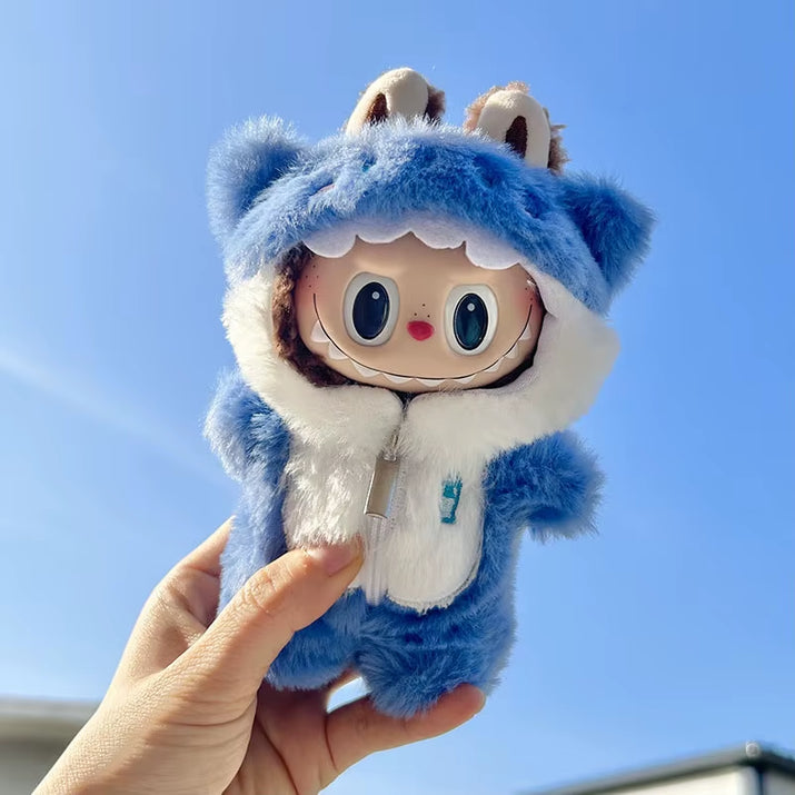Labubu Plush Clothes for 17Cm Cute Mini Plush Doll Labubu Clothes Outfit Accessories for Labubu Idol Dolls Shark Clothing Toys
