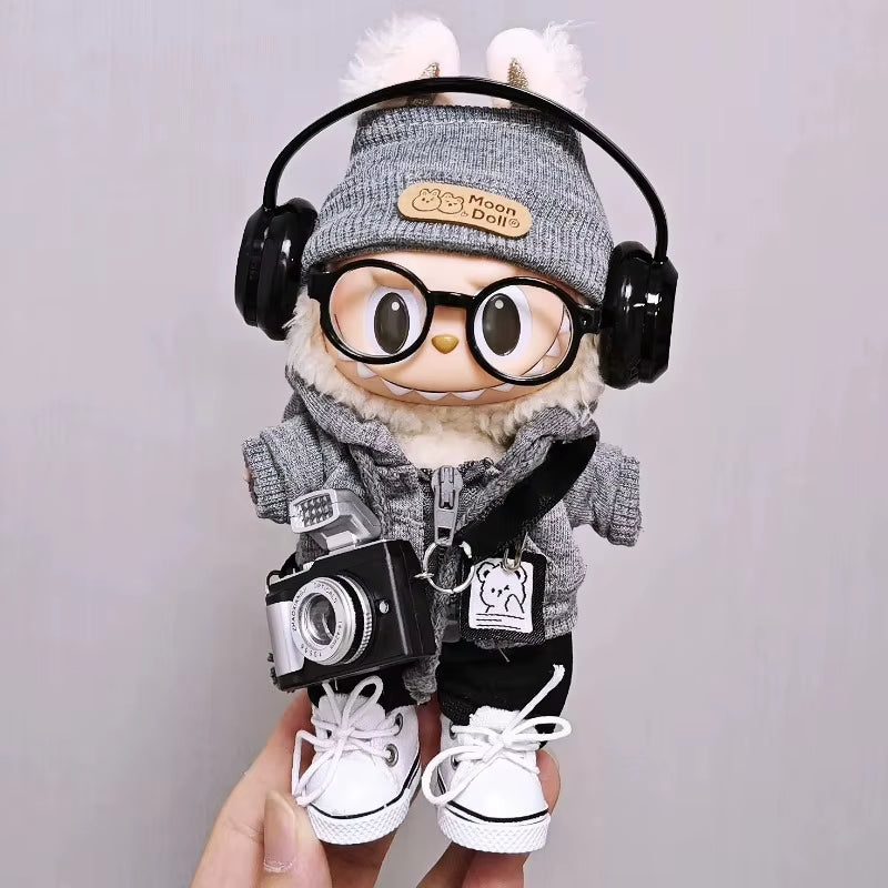 Hoodie Camera Headphones for Labubu