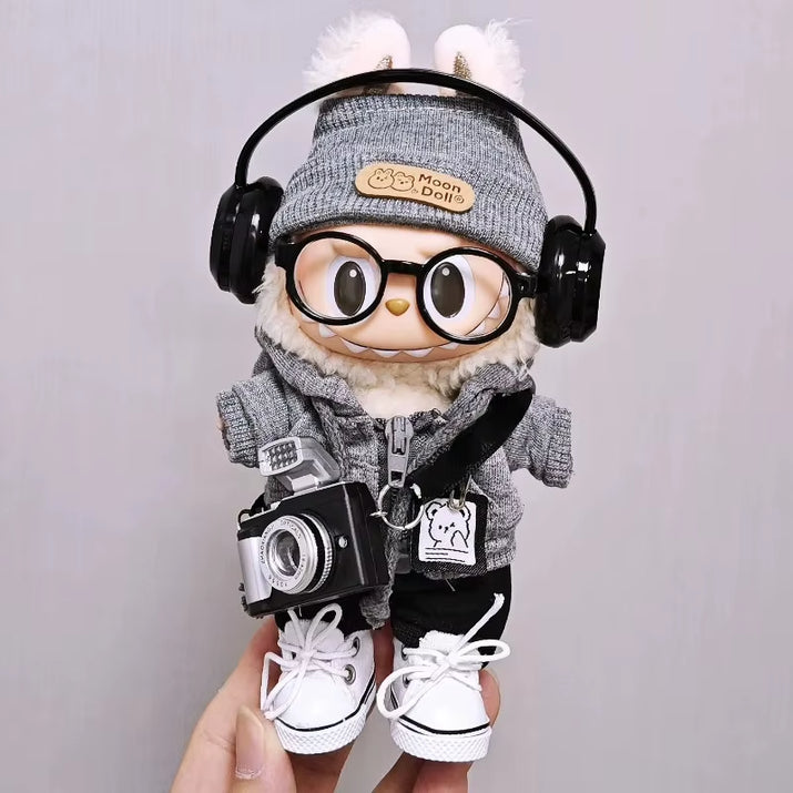 Hoodie Camera Headphones for Labubu