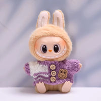 17Cm Hot Labubu Doll Clothes Fashion Clothes Colorful Sweater Cardigan for 17Cm Doll Clothes Dolls Accessories Collect Gift
