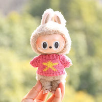 17Cm Hot Labubu Doll Clothes Fashion Clothes Colorful Sweater Cardigan for 17Cm Doll Clothes Dolls Accessories Collect Gift
