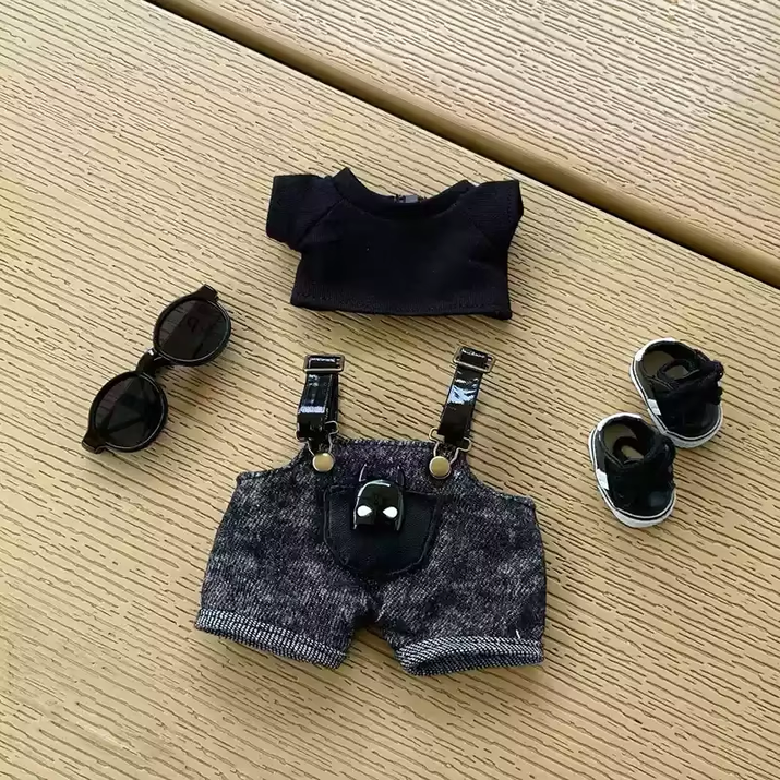 For Labubu Clothing Cool Replacement Bjd V1 V2 V3 15Cm 17Cm Pendant General Suit Fashion Doll Accessory Cute Dressing up Gift