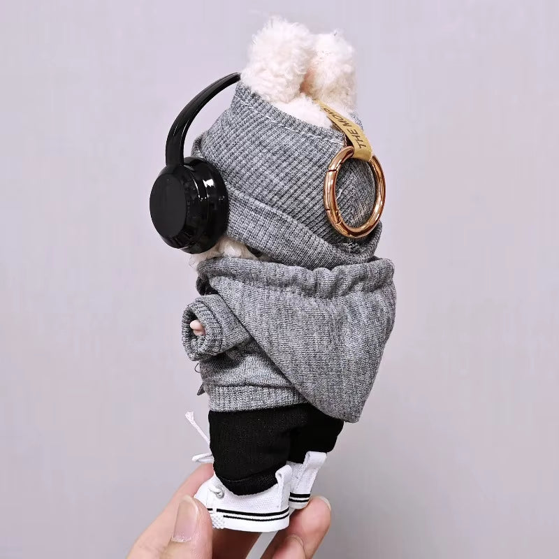 Hoodie Camera Headphones for Labubu