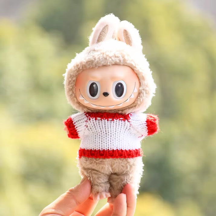 17Cm Hot Labubu Doll Clothes Fashion Clothes Colorful Sweater Cardigan for 17Cm Doll Clothes Dolls Accessories Collect Gift