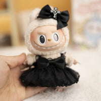 17Cm Hot Labubu Doll Clothes Fashion Clothes Cute Black Devil Wedding Dress for 17Cm Doll Clothes Dolls Accessories Collect Gift