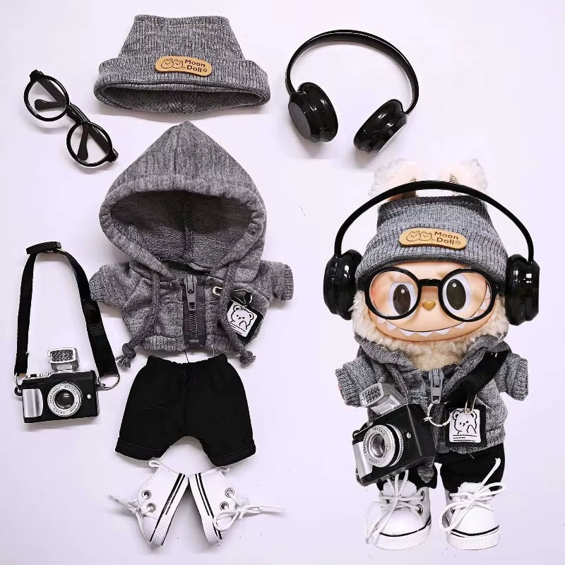 Hoodie Camera Headphones for Labubu