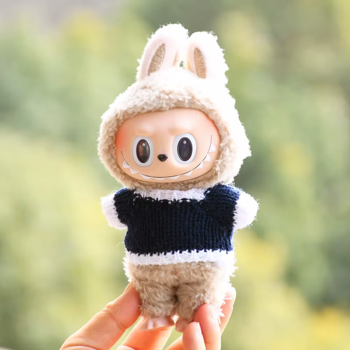 17Cm Hot Labubu Doll Clothes Fashion Clothes Colorful Sweater Cardigan for 17Cm Doll Clothes Dolls Accessories Collect Gift