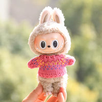 17Cm Hot Labubu Doll Clothes Fashion Clothes Colorful Sweater Cardigan for 17Cm Doll Clothes Dolls Accessories Collect Gift