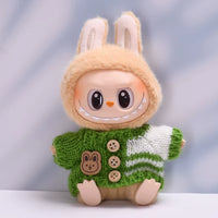 17Cm Hot Labubu Doll Clothes Fashion Clothes Colorful Sweater Cardigan for 17Cm Doll Clothes Dolls Accessories Collect Gift