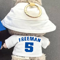 17Cm Doll Clothes Suitable for Labubu, Trendy Brand Same Blue and White Digital Shirt Hat Set Gift for Kids or Adults (NO Doll)