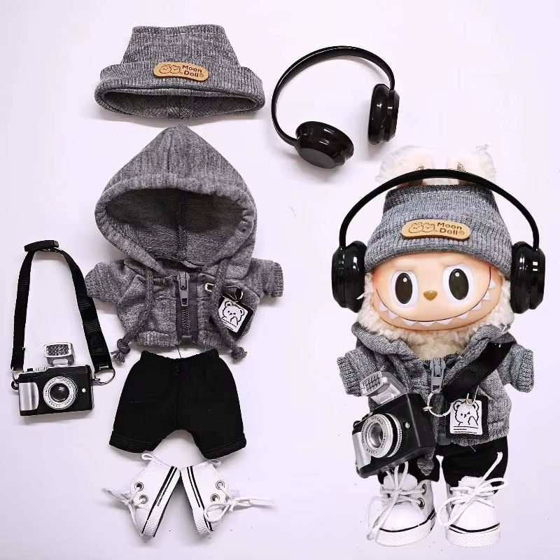 Hoodie Camera Headphones for Labubu
