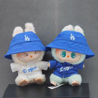 17Cm Doll Clothes Suitable for Labubu, Trendy Brand Same Blue and White Digital Shirt Hat Set Gift for Kids or Adults (NO Doll)