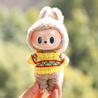 17Cm Hot Labubu Doll Clothes Fashion Clothes Colorful Sweater Cardigan for 17Cm Doll Clothes Dolls Accessories Collect Gift