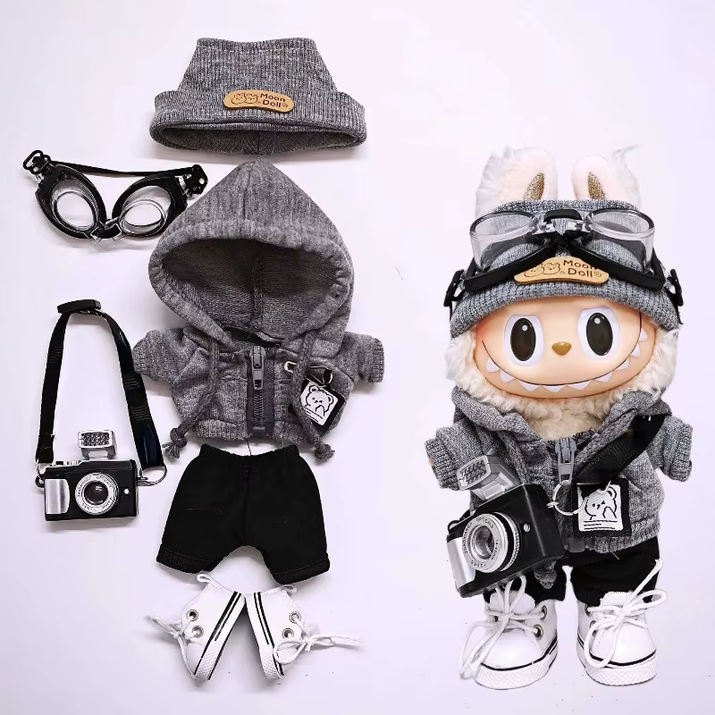 Hoodie Camera Headphones for Labubu
